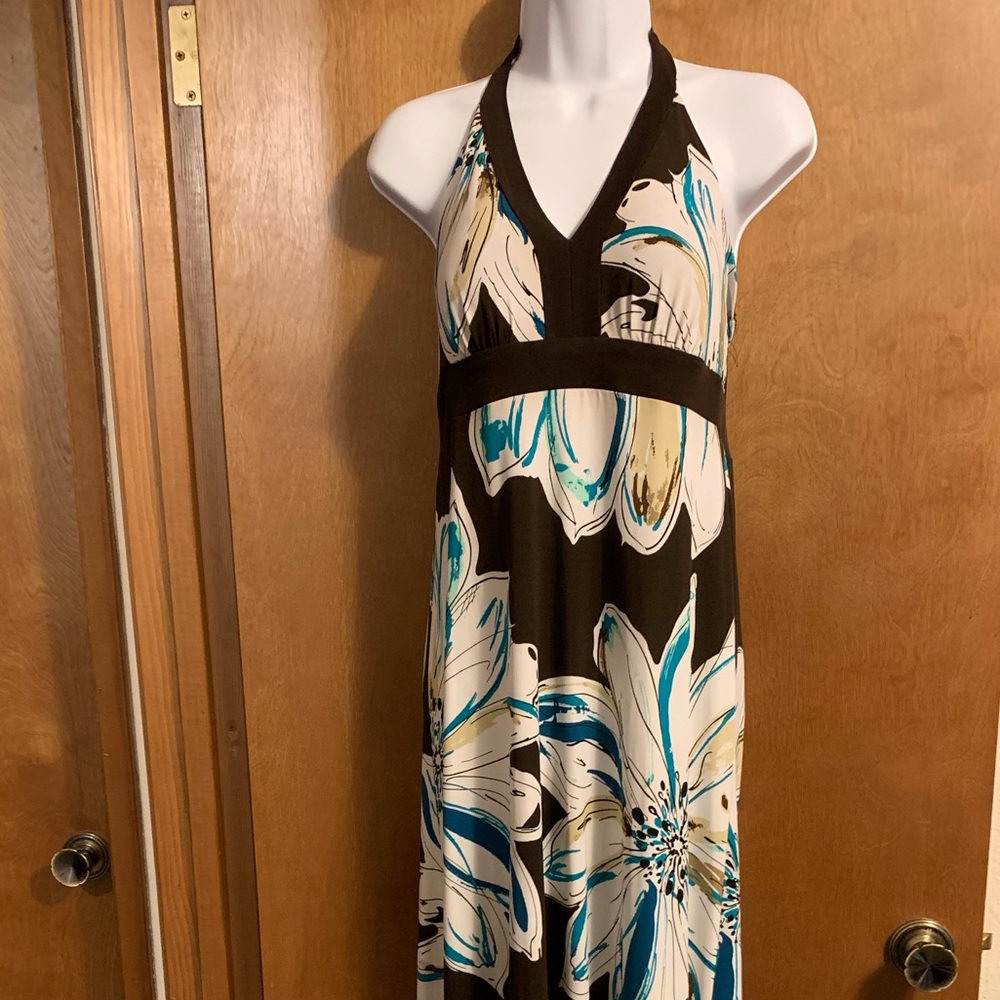 Halter Top Floral Maxi Dress.